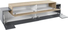 Lowboard >Corona< (BxHxT: 200x51,6x45 cm) in Anthrazit/ Oak