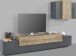 Wohnwand >Corona< (BxHxT: 290x180x45 cm) in Anthrazit/Oak - 290x180x45 (BxHxT)
