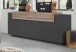 Sideboard >Corona< (BxHxT: 200x85,6x45 cm) in anthrazit matt/Oak