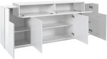 Sideboard >Corona< (BxHxT: 200x85,6x45 cm) in weiß/weiß hochglanz