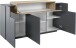 Sideboard >Corona< (BxHxT: 160x85,5x45 cm) in anthrazit matt/Oak