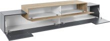 Lowboard >Corona< (BxHxT: 240x51,6x45 cm) in anthrazit matt/Oak