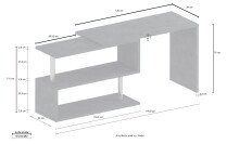 Schreibtisch >Volta< (BxHxT: 120x75x50 cm) in wotan oak - 120x75x50 (BxHxT)