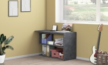 Schreibtisch >Volta< (BxHxT: 120x75x50 cm) in schiefer - 120x75x50 (BxHxT)