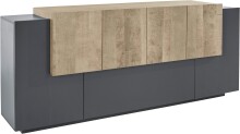 Sideboard >Coro< (BxHxT: 200x86x45 cm) in anthrazit matt/Oak - 200x86x45 (BxHxT)