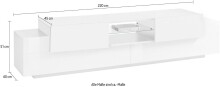 TV-Board >Coro< (BxHxT: 220x51x45 cm) in weiß - 220x51x45 (BxHxT)
