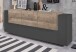 Sideboard >Coro< (BxHxT: 220x86x45 cm) in anthrazit matt/Oak - 220x86x45 (BxHxT)