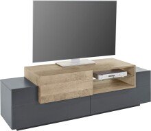 TV-Board >Coro< (BxHxT: 160x51x45 cm) in anthrazit matt/Oak - 160x51x45 (BxHxT)