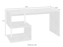 Schreibtisch >Esse Angolo< (BxHxT: 140x75x60 cm) in weiß - 140x75x60 (BxHxT)