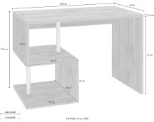 Schreibtisch >Esse Angolo< (BxHxT: 100x77,5x50 cm) in weiß - 100x77,5x50 (BxHxT)