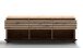 TV-Wand >SOLEA< (BxHxT: 168x59,9x38 cm) in Schwarz/Dekor Lamellen Artisan Eiche