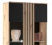 Wohnwand >SOLEA< (BxHxT: 340x202,5x38 cm) Schwarz/Dekor Lamellen Artisan Eiche