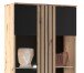 Wohnwand >SOLEA< (BxHxT: 340x202,5x38 cm) Schwarz/Dekor Lamellen Artisan Eiche
