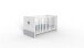 Babybett >ROCKY< (BxHxT: 76x83x146 cm) in WEISS + LIGHT GREY - 76x83x146 (BxHxT)
