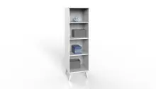 Regal >ROCKY< (BxHxT: 42x142x40 cm) in WEISS +...