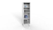 Regal >ROCKY< (BxHxT: 42x142x40 cm) in WEISS +...