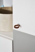 Kleiderschrank >ROCKY< (BxHxT: 83x202x55 cm) in WEISS + LIGHT GREY