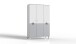Kleiderschrank >ROCKY< (BxHxT: 125x202x55 cm) in WEISS + LIGHT GREY