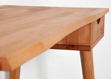 Schreibtisch >TI-0078< (BxHxT: 120x75x55 cm) in natur geölt - 120x75x55 (BxHxT)