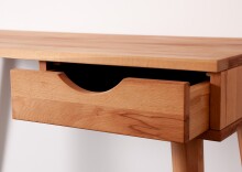 Schreibtisch >TI-0078< (BxHxT: 120x75x55 cm) in natur geölt - 120x75x55 (BxHxT)