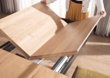 Esstisch >TI-0595< (BxHxT: 160x75x90 cm) in natur geölt - 160x75x90 (BxHxT)