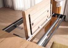 Esstisch >TI-0595< (BxHxT: 180x75x100 cm) in natur geölt - 180x75x100 (BxHxT)