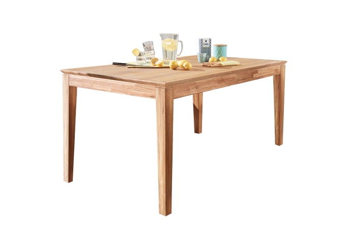 Esstisch >TI-0598< ausziehbar bis 200 cm, natur geölt - 140/200x75x90 (BxHxT)