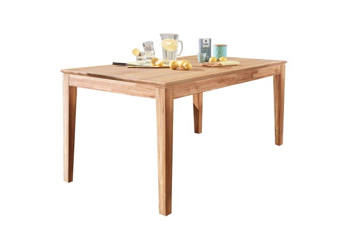 Esstisch >TI-0598< ausziehbar bis 200 cm, natur geölt - 140/200x75x90 (BxHxT)
