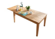Esstisch >TI-0598< ausziehbar bis 200 cm, natur geölt - 140/200x75x90 (BxHxT)