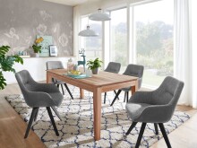 Esstisch >TI-0598< (BxHxT: 160x75x90 cm) in natur geölt - 160x75x90 (BxHxT)