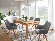 Esstisch >TI-0598< (BxHxT: 140x75x90 cm) in natur geölt - 140x75x90 (BxHxT)