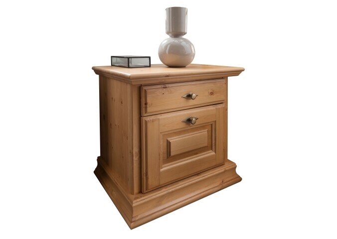 Nachtkommode >SZ-0111< (BxHxT: 60x59,5x45 cm) in braun - 60x59,5x45 (BxHxT)