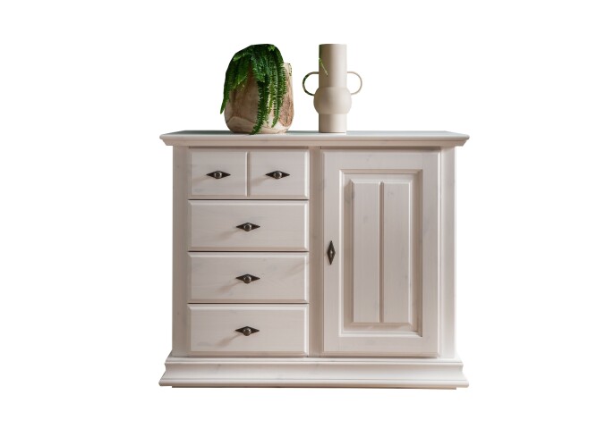 Kommode >SZ-0111< (BxHxT: 114x93x47 cm) in weiß - 114x93x47 (BxHxT)