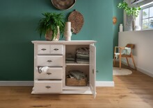 Kommode >SZ-0111< (BxHxT: 114x93x47 cm) in weiß - 114x93x47 (BxHxT)
