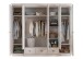 Kleiderschrank >SZ-0111< (BxHxT: 262x228,5x67,5 cm) in weiß