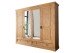 Kleiderschrank >SZ-0079< (BxHxT: 254x215x62 cm) Kiefer eichefarbig - 254x215x62 (BxHxT)