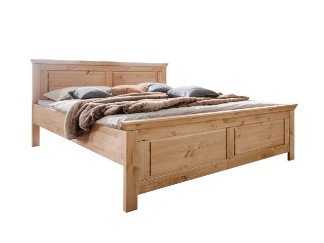 Bett >SZ-0079< (BxHxT: 192x98x209 cm) Kiefer eichefarbig- 192x98x209 (BxHxT)