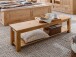 Bettbank >SZ-0079< (BxHxT: 140x43x36 cm) Kiefer eichefarbig- 140x43x36 (BxHxT)