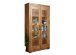 Vitrine >WZ-0315< (BxHxT: 106x201x40 cm) in natur geölt - 106x201x40 (BxHxT)