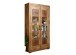 Vitrine >WZ-0315< (BxHxT: 106x201x40 cm) in natur geölt - 106x201x40 (BxHxT)