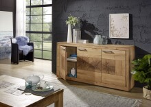 Sideboard >WZ-0315< (BxHxT: 171x85,5x40 cm) in natur geölt - 171x85,5x40 (BxHxT)