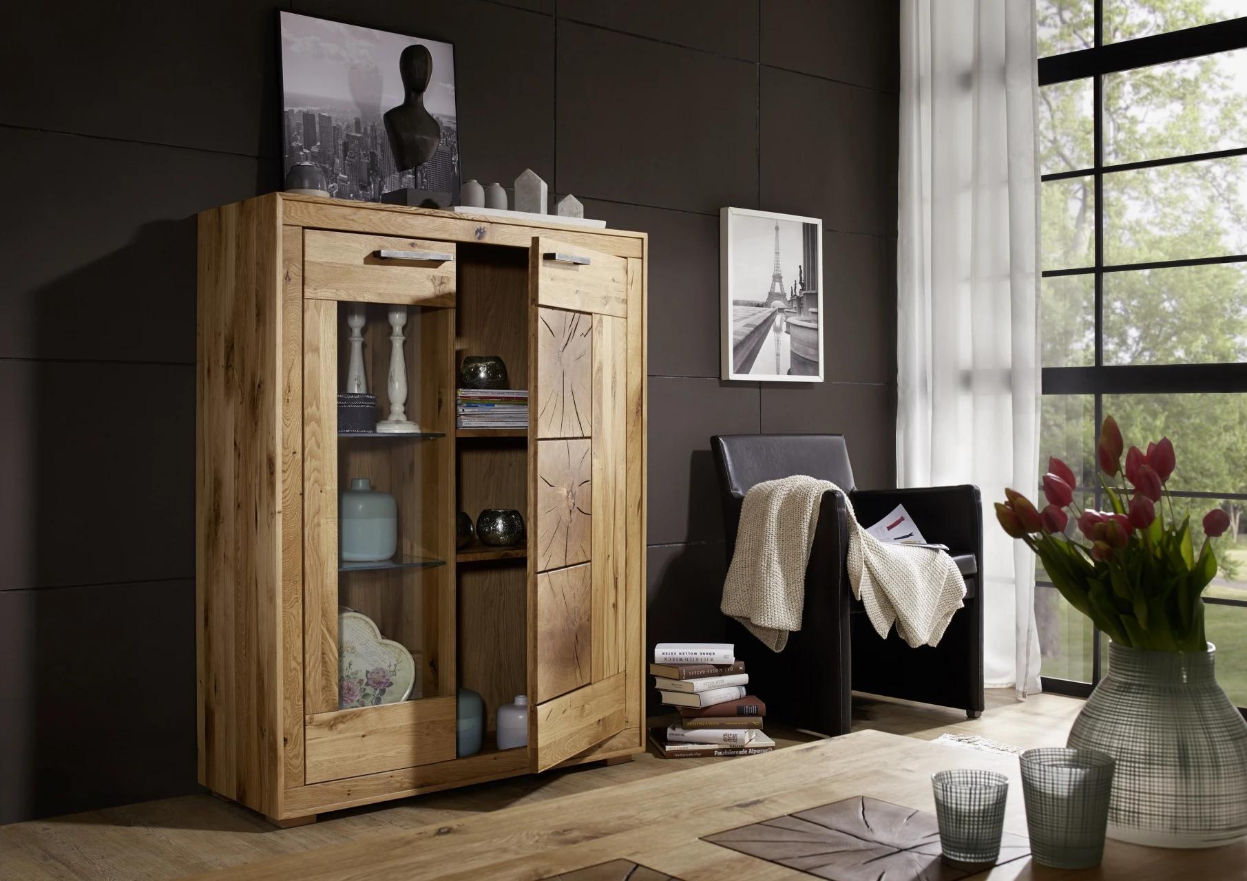 Highboard WZ-0315 in Natur geölt