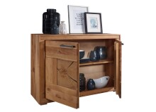 Sideboard >WZ-0315< (BxHxT: 114x85,5x40 cm) in natur geölt - 114x85,5x40 (BxHxT)