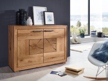 Sideboard >WZ-0315< (BxHxT: 114x85,5x40 cm) in natur geölt - 114x85,5x40 (BxHxT)