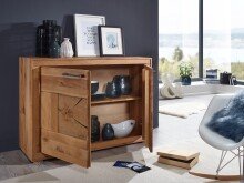 Sideboard >WZ-0315< (BxHxT: 114x85,5x40 cm) in natur geölt - 114x85,5x40 (BxHxT)