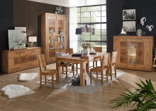 Esstisch >WZ-0315< (BxHxT: 180x76x90 cm) in natur geölt - 180x76x90 (BxHxT)