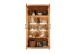 Vitrine >WZ-0315< (BxHxT: 106x201x40 cm) in natur geölt - 106x201x40 (BxHxT)