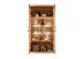 Vitrine >WZ-0315< (BxHxT: 106x201x40 cm) in natur geölt - 106x201x40 (BxHxT)