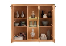 Highboard >WZ-0315< (BxHxT: 150x135x40 cm) in braun - 150x135x40 (BxHxT)