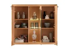 Highboard >WZ-0315< (BxHxT: 150x135x40 cm) in braun...